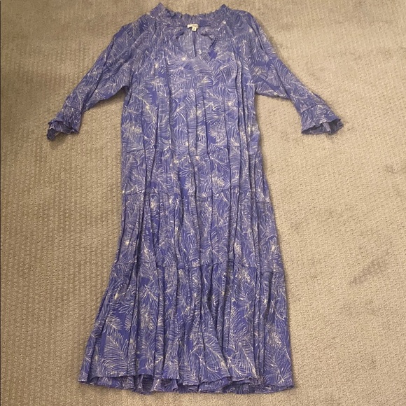 Drop Tier Palm Maxi, Lilac Blue - Picture 2 of 4